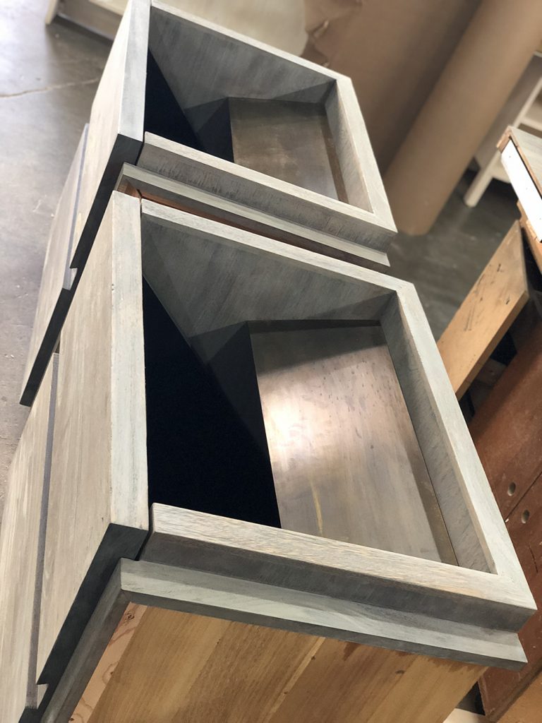 Custom Teak Towel Station – 111 Murray, NYC